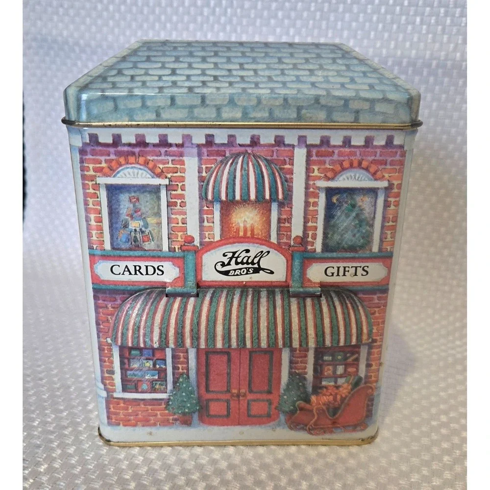 Hallmark 85th Anniversary Tin 1910 Card Shop 4 Shaped Note Cards Envelopes 03429